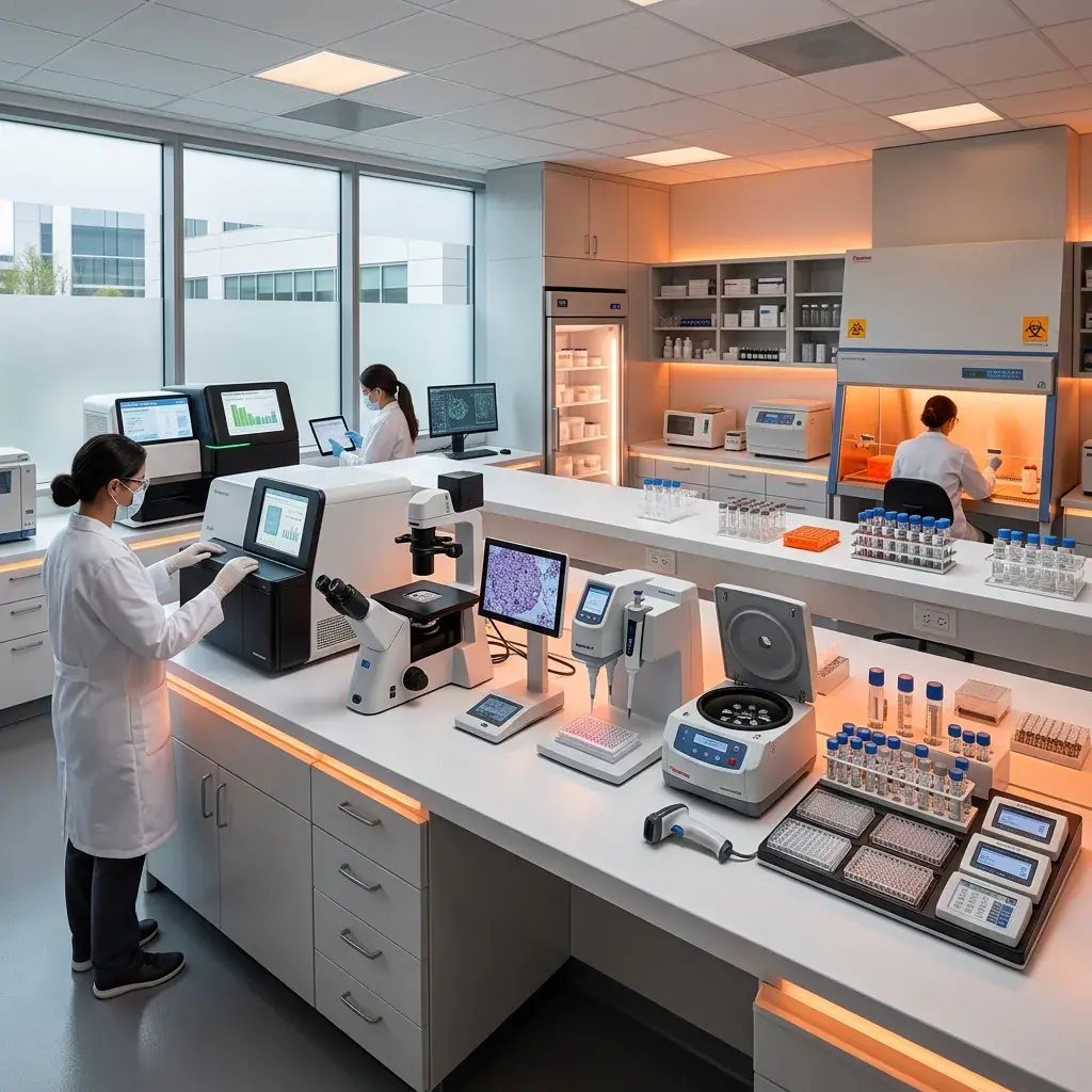 The Inventis Pharma team at work in a biomedical facility
